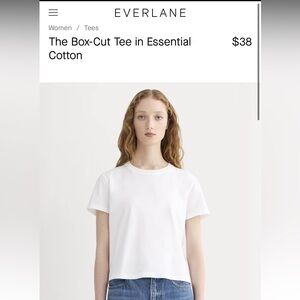 Everlane White Short Sleeve Tee